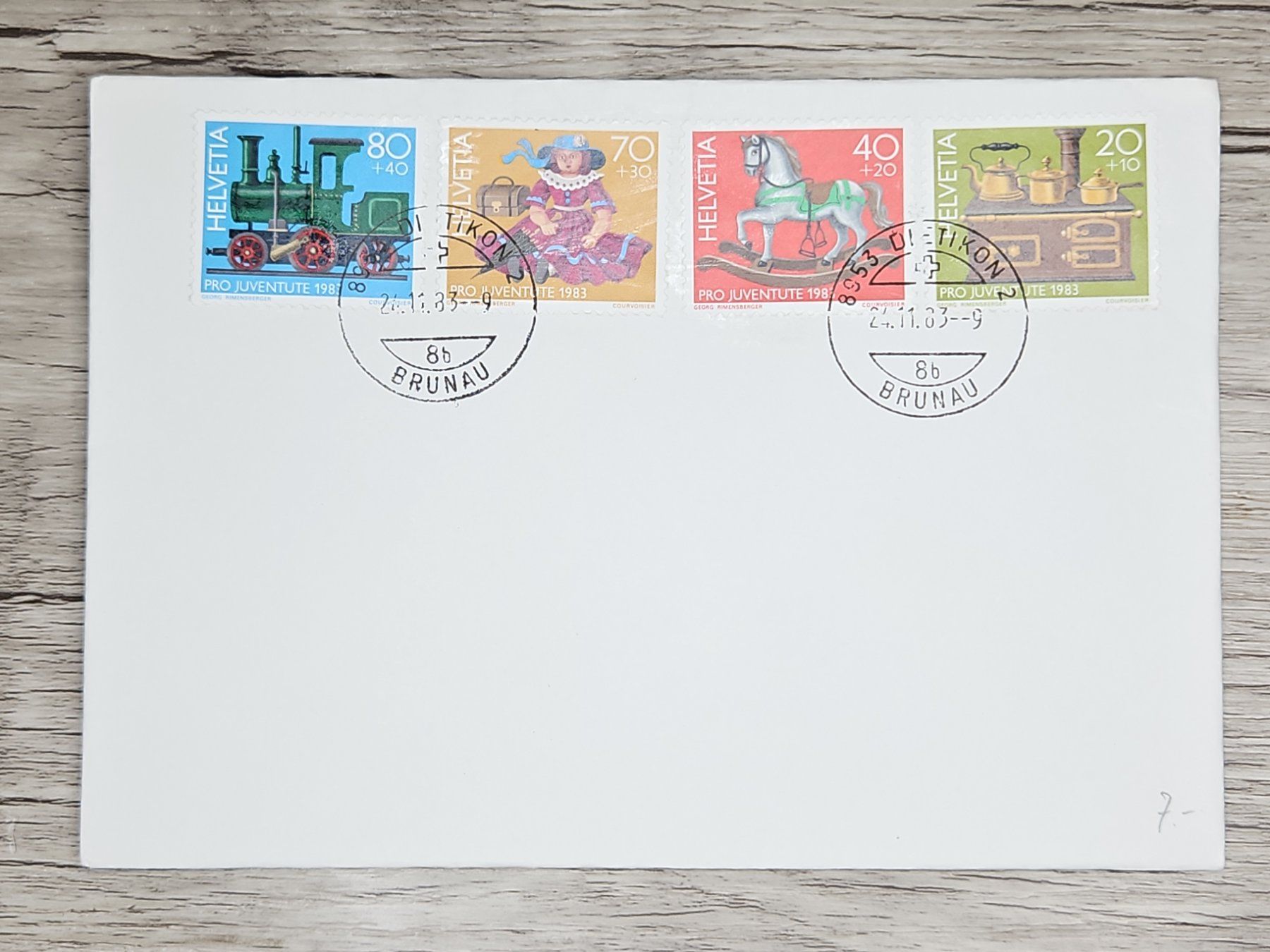 Tutti i francobolli: CL03 Enveloppe + Timbre Suisse 1983 – Usato da Cousset venduto da Patrick_Collections