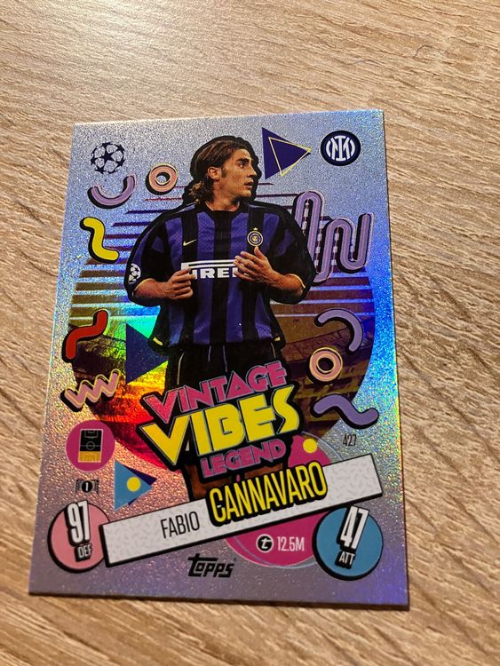 Carte Fabio Cannavaro - Italie - Topps Match Attax - Foot Stars Mondiales - Français