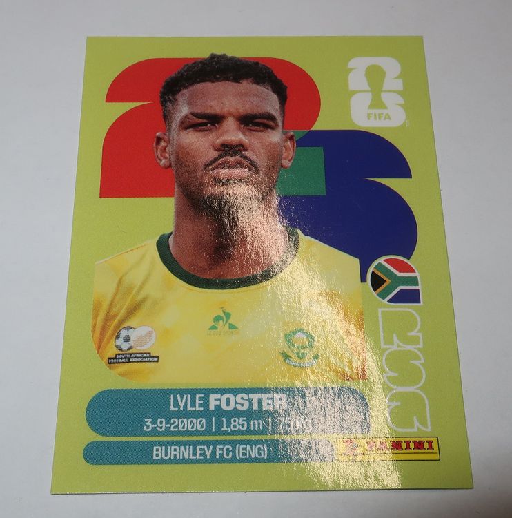 Panini Sticker FIFA WM 2026 LYLE FOSTER RSA 17 (Gebraucht) in Cormoret ...