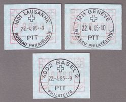 ATM 6/6lllb_2. PORTOSATZ 50/70/80 PHILATELIE-VOLLSTEMPEL 85!