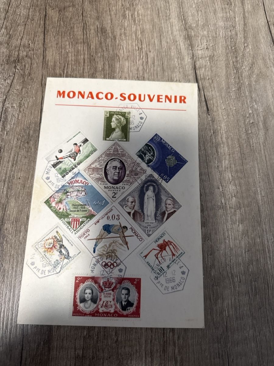 Alle Briefmarken: Monaco Souvenir Sammlung mit Briefmarken und Bildern – Gebraucht aus Matzendorf von scbern08