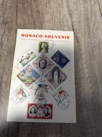 Monaco Souvenir Sammlung mit Briefmarken und Bildern