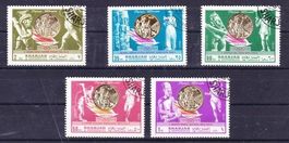 serie 5 timbres - UAE - Sharjah - 1968 - Obl.