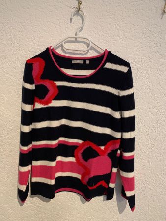 Rabe Pullover gestreift Pink Rot bunt Gr. 38 / M