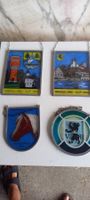 4 Vintage Glasbilder/ Blei "Haflinger" "Grenzland-Cup" etc.