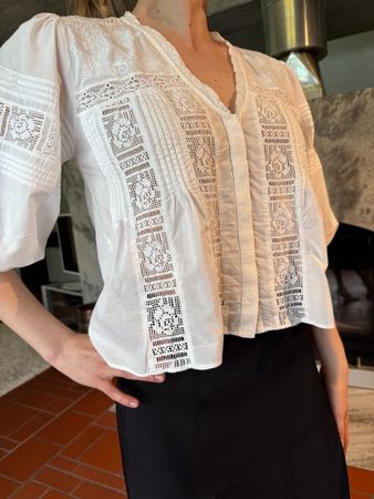 Cotton Lace Shirt S
