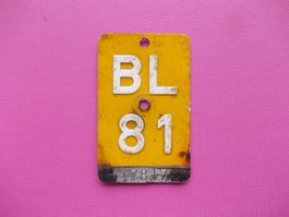 Velonummer/Mofanummer/Töfflinummer BL 81