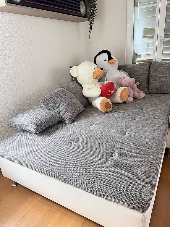 Divani: Grosses Ecksofa Grau/Weiss – Usato da Wädenswil venduto da dom_pz5d 1