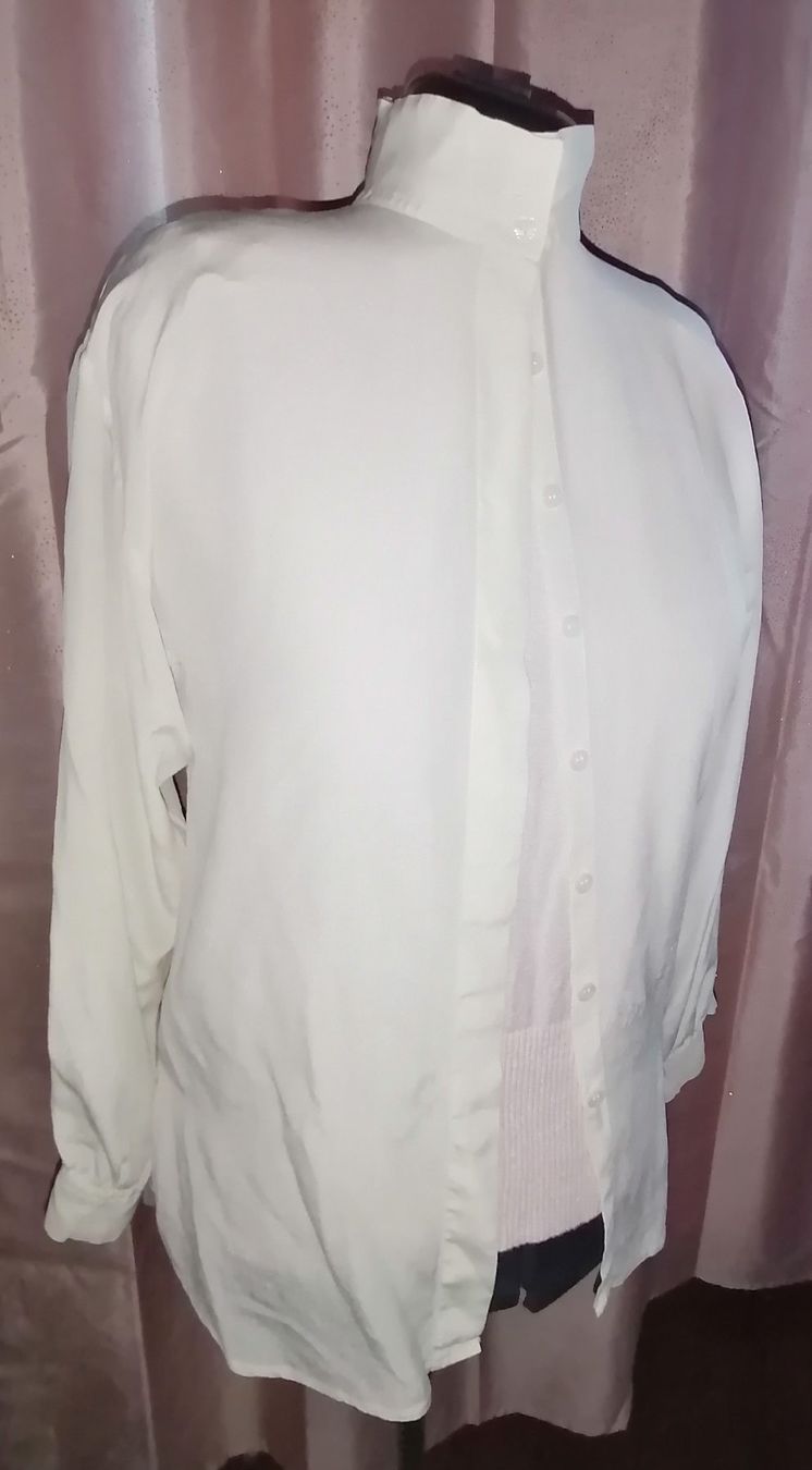 Camicette: Retro Seidenbluse mit Stehkragen – Usato da Corcelles-près-Payerne venduto da RxOne_Krs 3