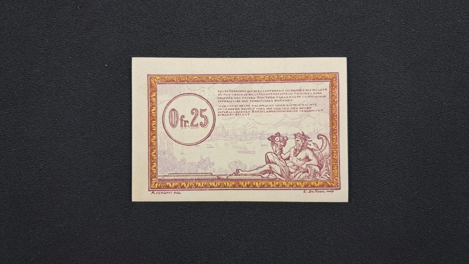 Banknoten: Belgien 25 Cent 1923 Unc – Neu und originalverpackt aus Lufingen von E-Auktion 1