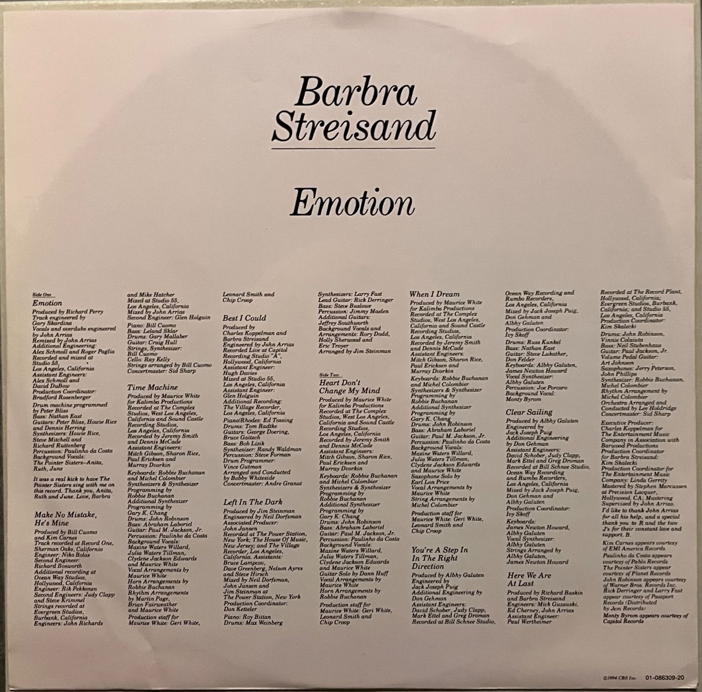 Dischi in vinile: BARBRA STREISAND - EMOTION - 33 Tours – Usato da Bussigny venduto da vinyl-pas-cher 4