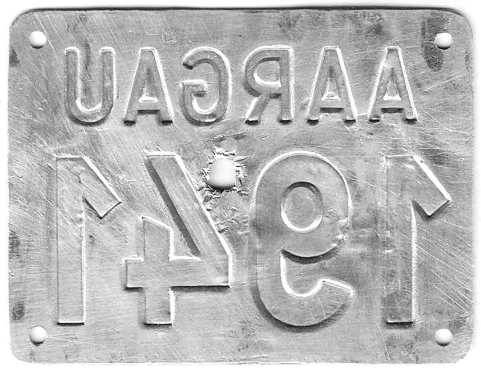 Insegne: Velonummer Aargau 1941 AG 41 – Usato da Bülach venduto da anska 1