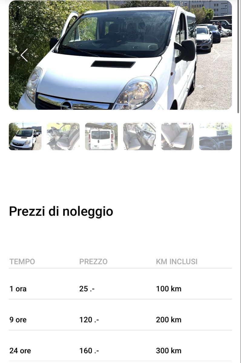 Servizi & Riparazioni: Miete 9 platzte Minivan – Usato da Chiasso venduto da she_9rhj 1