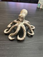 Dekoration Oktopus Figur Metall guter Zustand