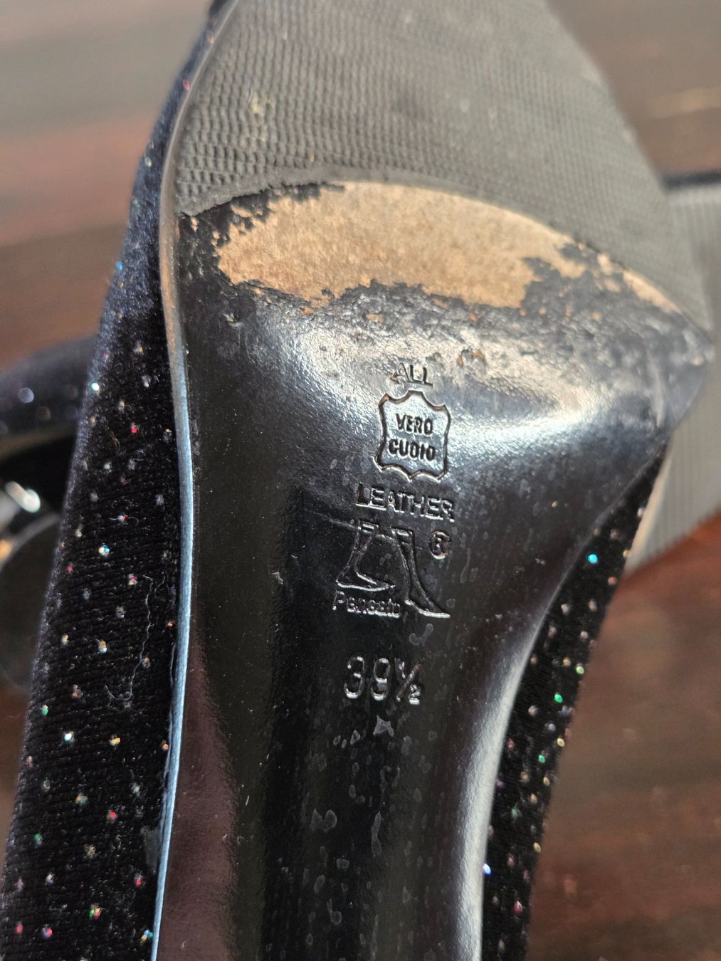 Damenschuhe: Vintage Glitzer Samt Ankle Boots Gr. 39.5 – Gebraucht aus Bern von -Aniko- 7