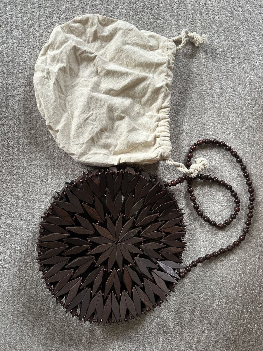 Mango Taschen: Tasche aus Holz, von Mango, braun – Neu (gemäss Beschreibung) aus Zollikon von into-the-west 3