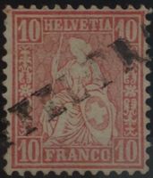 CH - Sitz. Helvetia - Zst. Nr. 38 - Stabstempel Affeltrangen