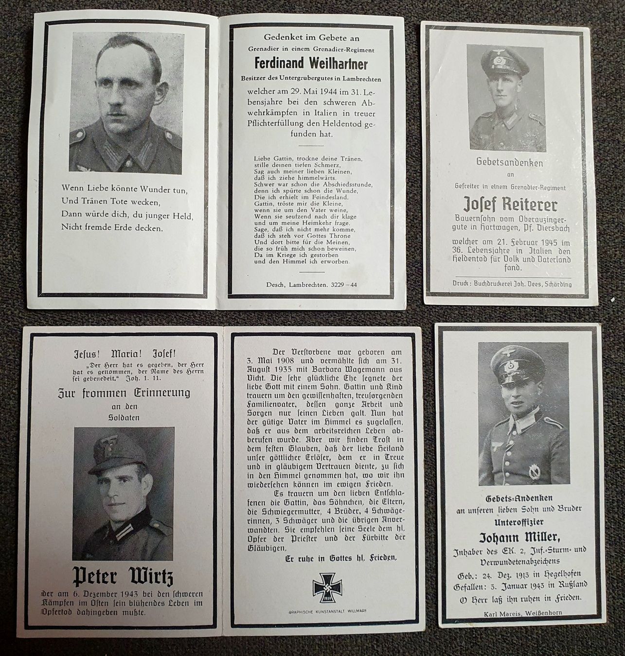 Foto & Immagini: Sterbebilder / WK2 Wehrmacht – Usato da Pregassona venduto da eld_st6b