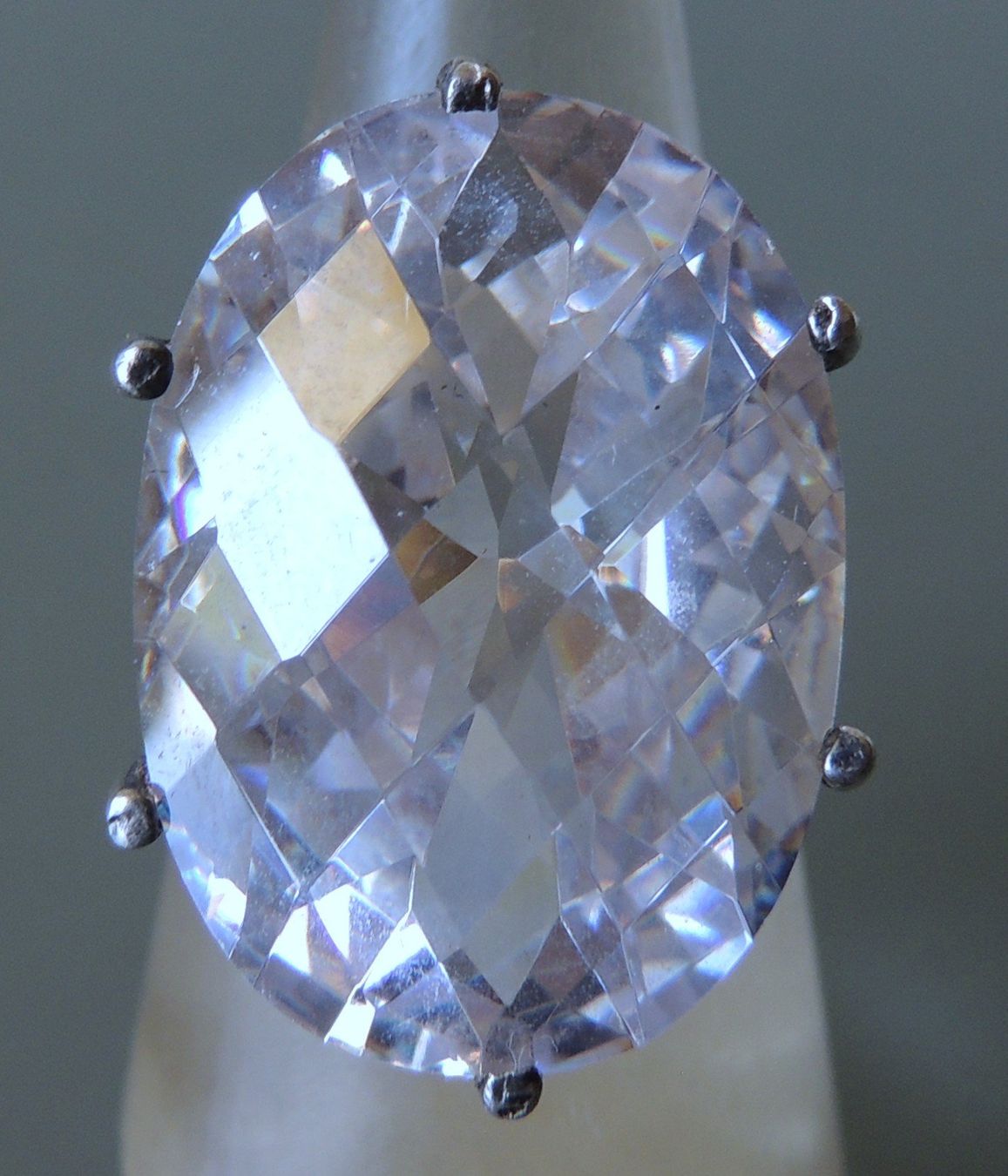 Anelli: Silber 925 Zirkonia Statement Fingerring Gr. 56 – Usato da Waldenburg venduto da schaller707