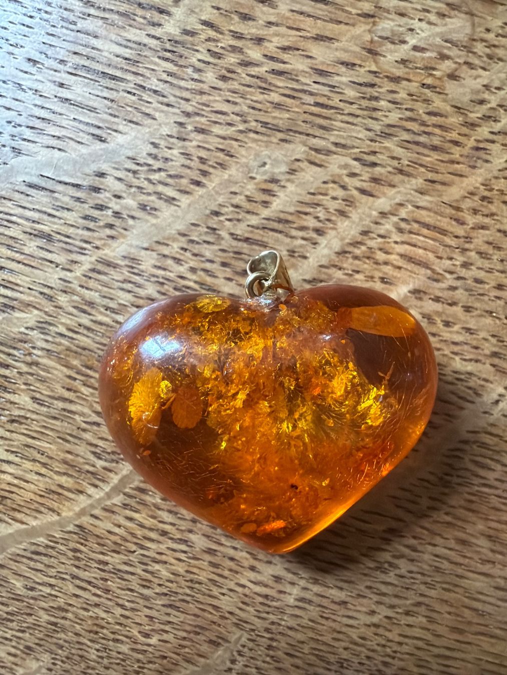 Ciondoli: Herz Bernstein, 750 Karat Gold – Usato da Bern venduto da ro-mabern