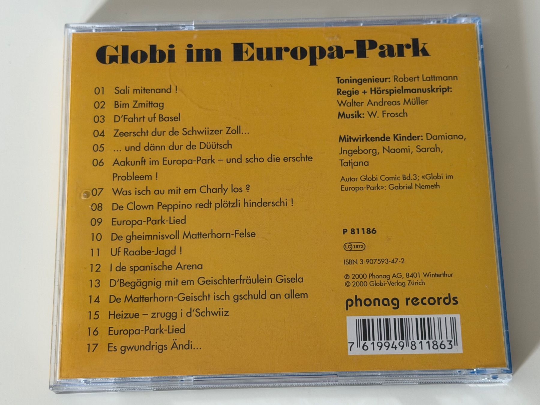 CD: Globi im Europa-Park CD – Usato da Altstätten SG venduto da sheamus 1