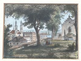 Zürich Lindenhof Stich 1870