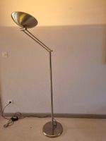 Lampadaire sur pied en métal argenté articulé bon état