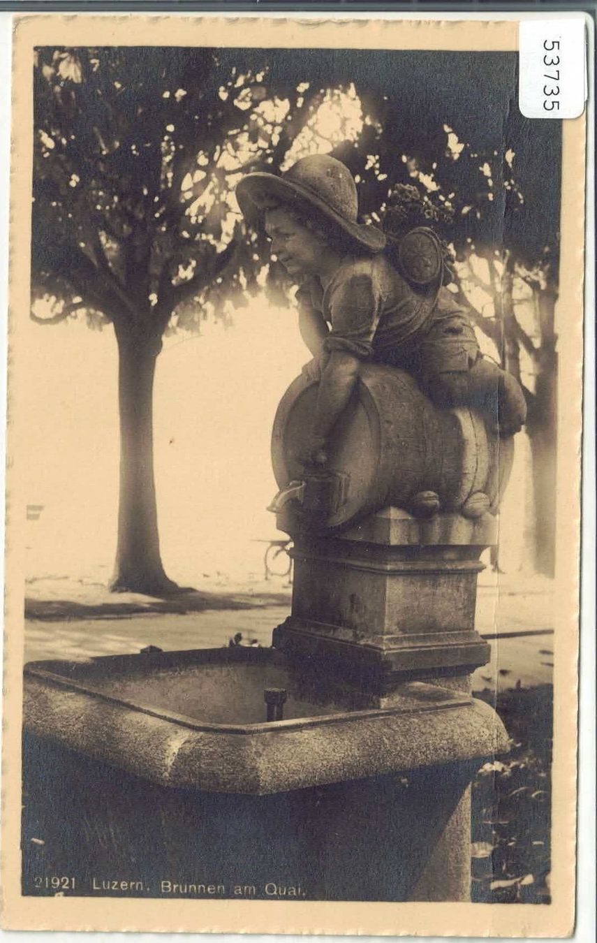 Cartoline postali: Luzern - Brunnen am Quai – Usato da Ettingen venduto da Kartenplanet