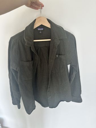 Patagonia Flanell Bluse, Olive Grün, XS