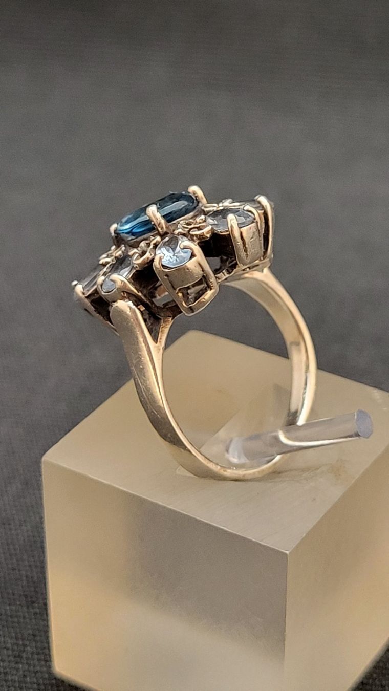 Ringe: Silberring 925 Hellblauen Steinen – Gebraucht aus Basel von spinne02 5