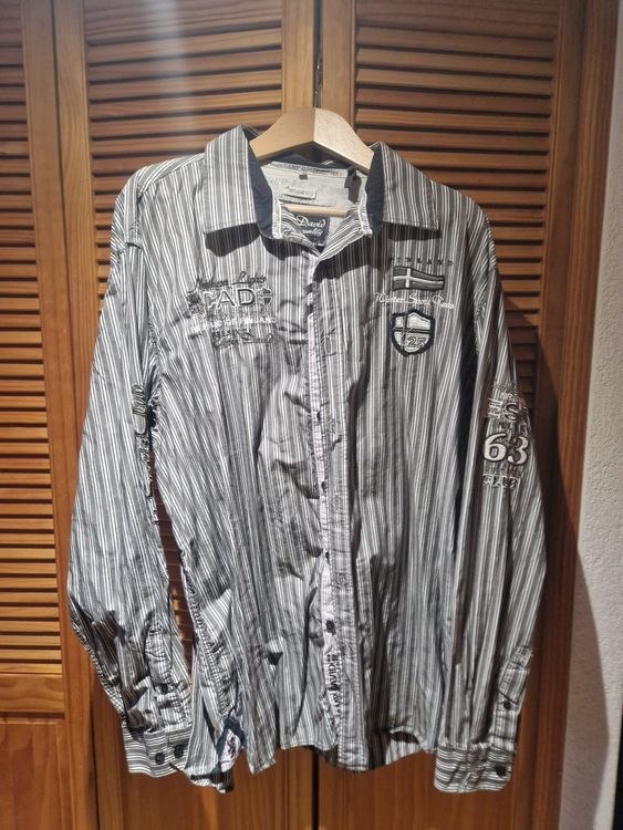 Chemise Homme Camp David - Blanche, Manches Courtes, Broderie Yacht - Taille S, Neuve