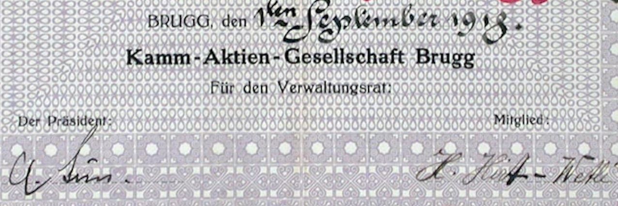 Documenti: Kamm AG Brugg - 1918 – Usato da Solothurn venduto da Sgasche 1
