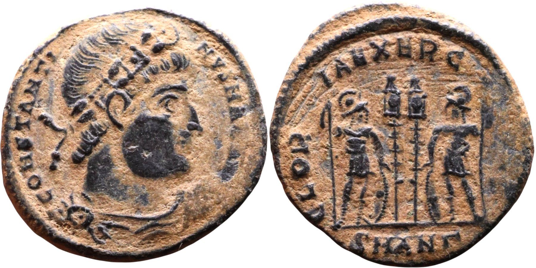 Tutti le monete: CONSTANTINE I bronze nummus (306-337 AD) – Usato da La Sarraz venduto da classicworldcoins