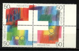 1991, 700 Jahre Eidgenossenschaft, Viererblock **