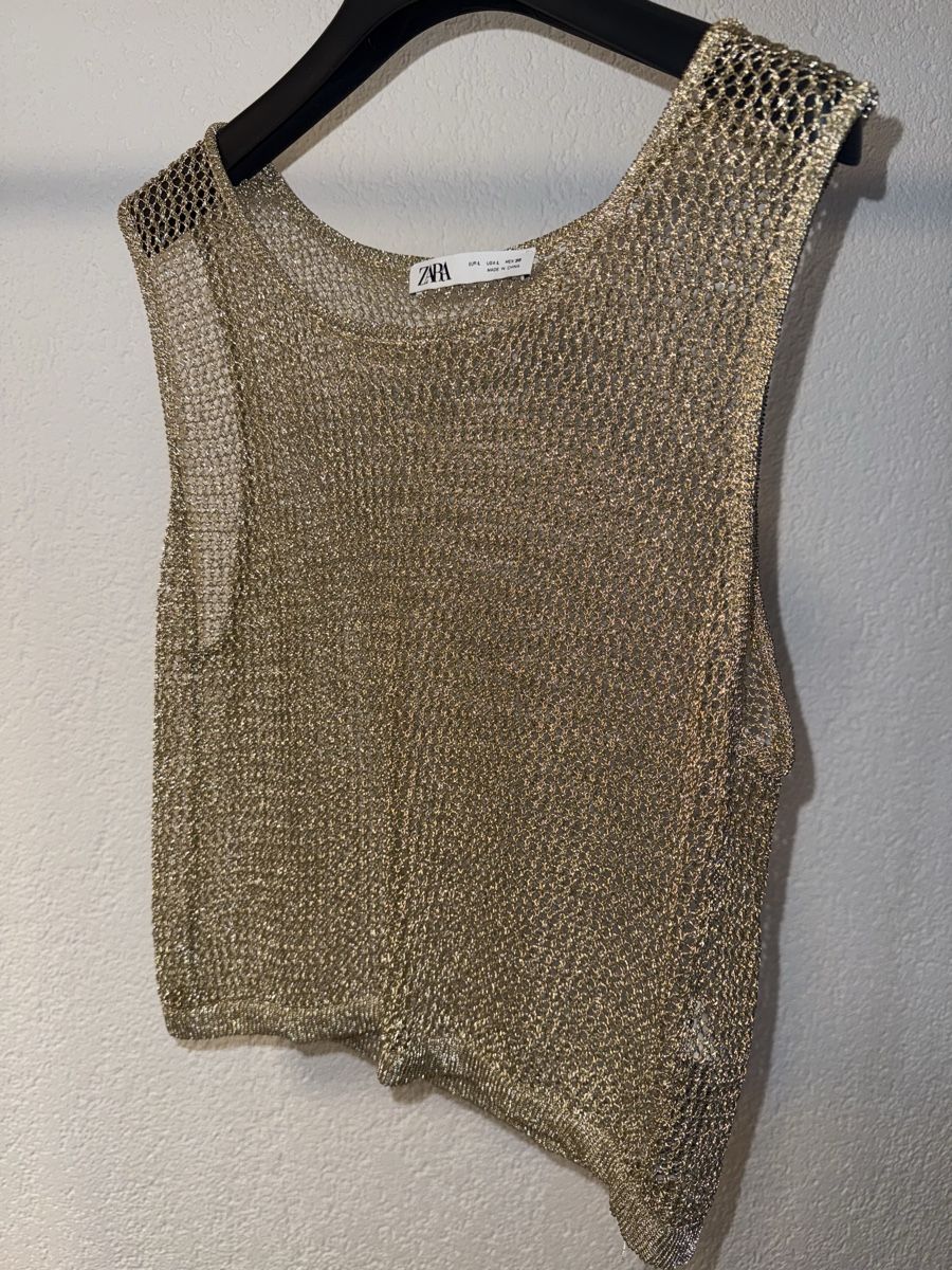 Zara Top: ZARA CROPPED TOP GOLD GRÖSSE L – Nuovo (secondo la descrizione) da Rorschacherberg venduto da drdupor 1