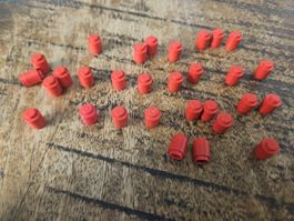 lego 3062a lot de 30 pièces Red Brick, Round 1 x 1 - Solid