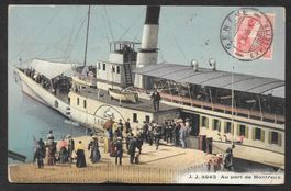 Montreux Port mit Dampfsschiff Lausanne