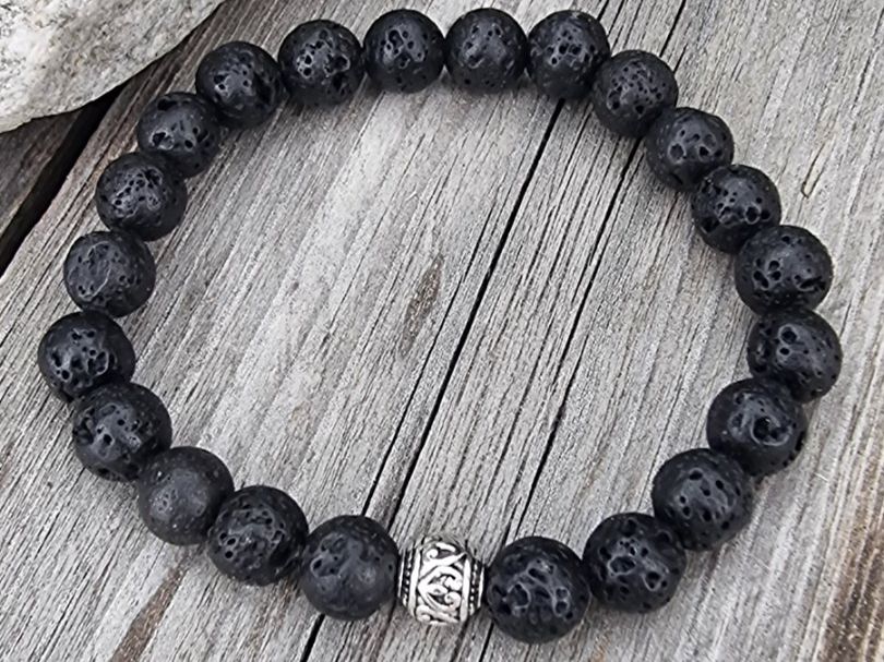 Bracciali & Braccialetti: Energie Armband "Fire" Kraftsteine Lava – Nuovo e nell'imballaggio originale da Wangen SZ venduto da summus