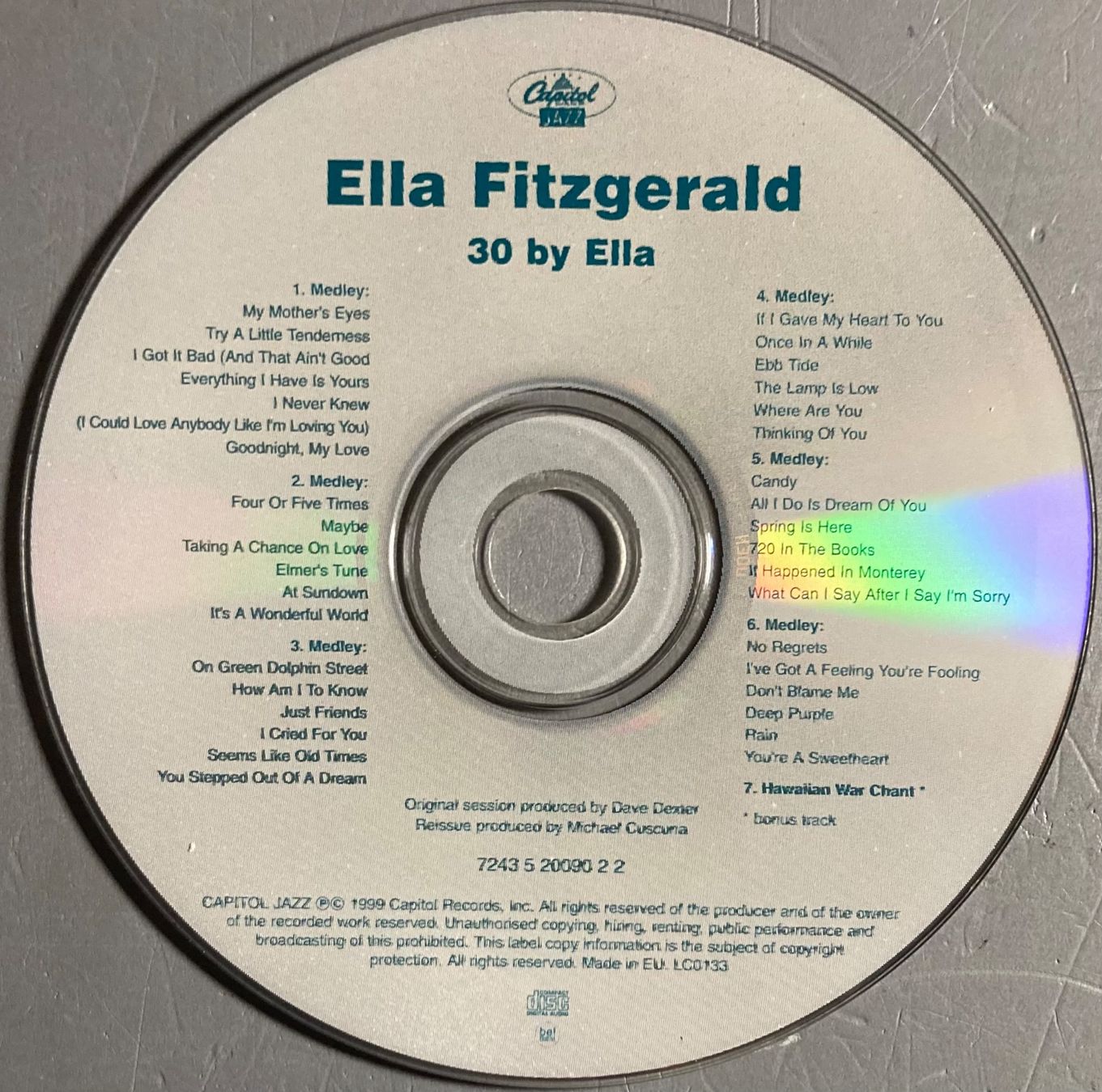 CD: ELLA FITZGERALD - 30 BY ELLA – Usato da Poliez-Pittet venduto da Newtown-Records 2