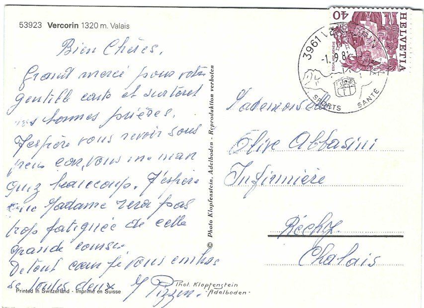 Cartoline postali: AK Vercorin VS, Top! – Usato da Rheinfelden venduto da wil_m7gh 1