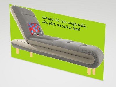 Sedie a sdraio: Moderne Sprungfedern Chaiselongue & Bett / Lit – Nuovo (secondo la descrizione) da Corcelles-près-Payerne venduto da RxOne_Krs