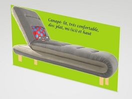 Moderne Sprungfedern Chaiselongue & Bett / Lit