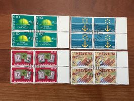 1968  CH Erstag gest.Viererblock mit Tab  (K125)