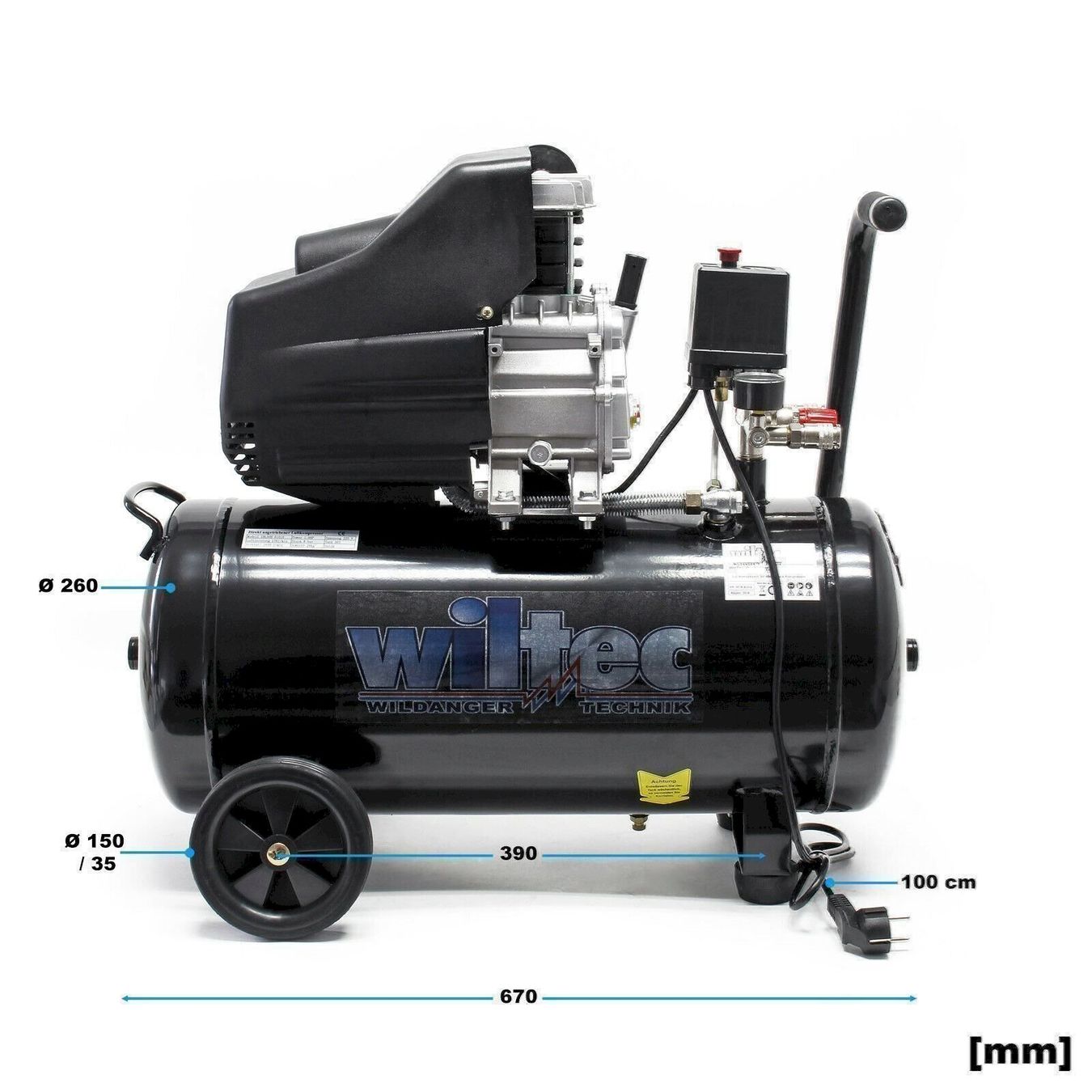 Compresseurs: WilTec 61016 Druckluftkompressor 50l – Neuf avec emballage d'origine à Bottighofen par zaap 6