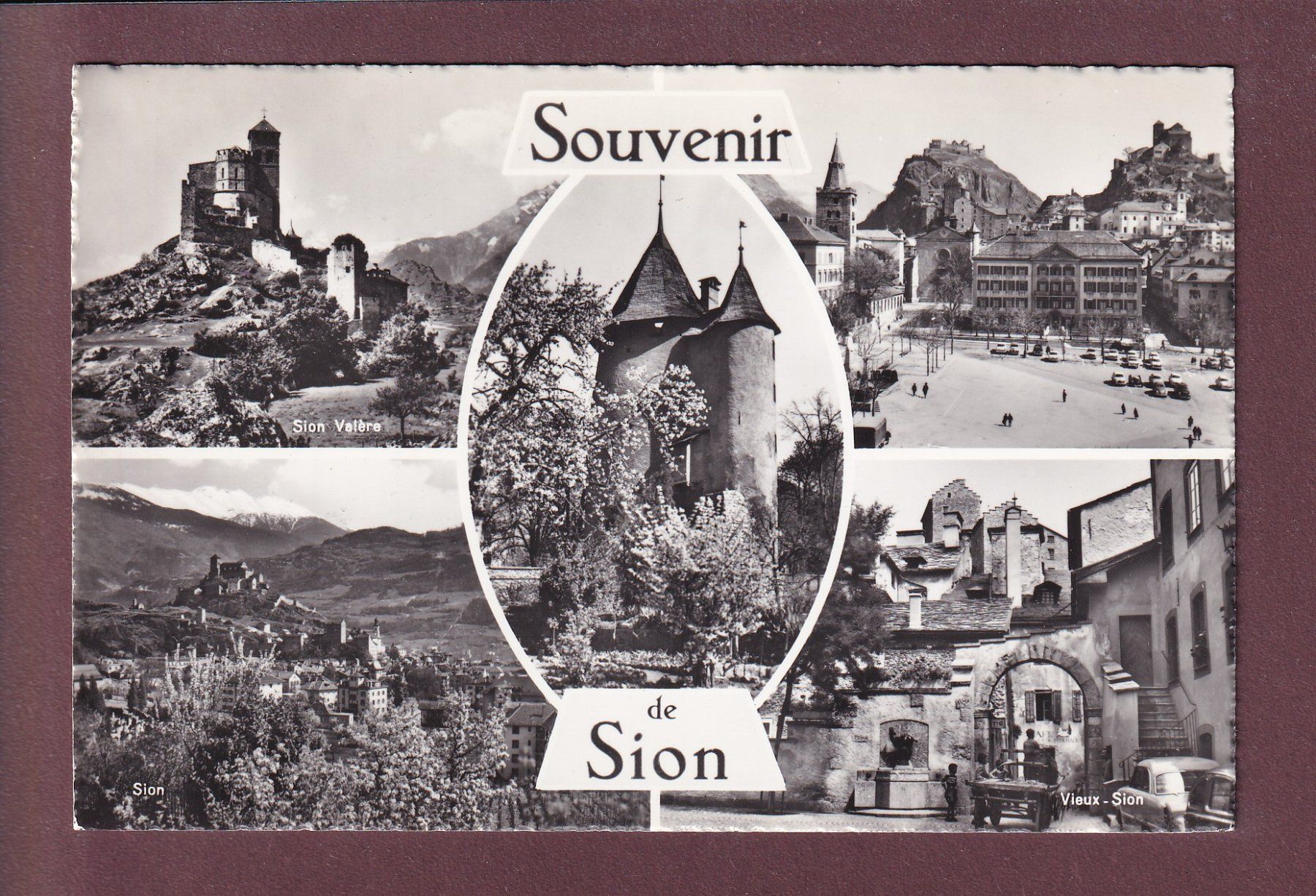 Ansichtskarten: Souvenir de SION - 5 images – Gebraucht aus Pully von nicecards