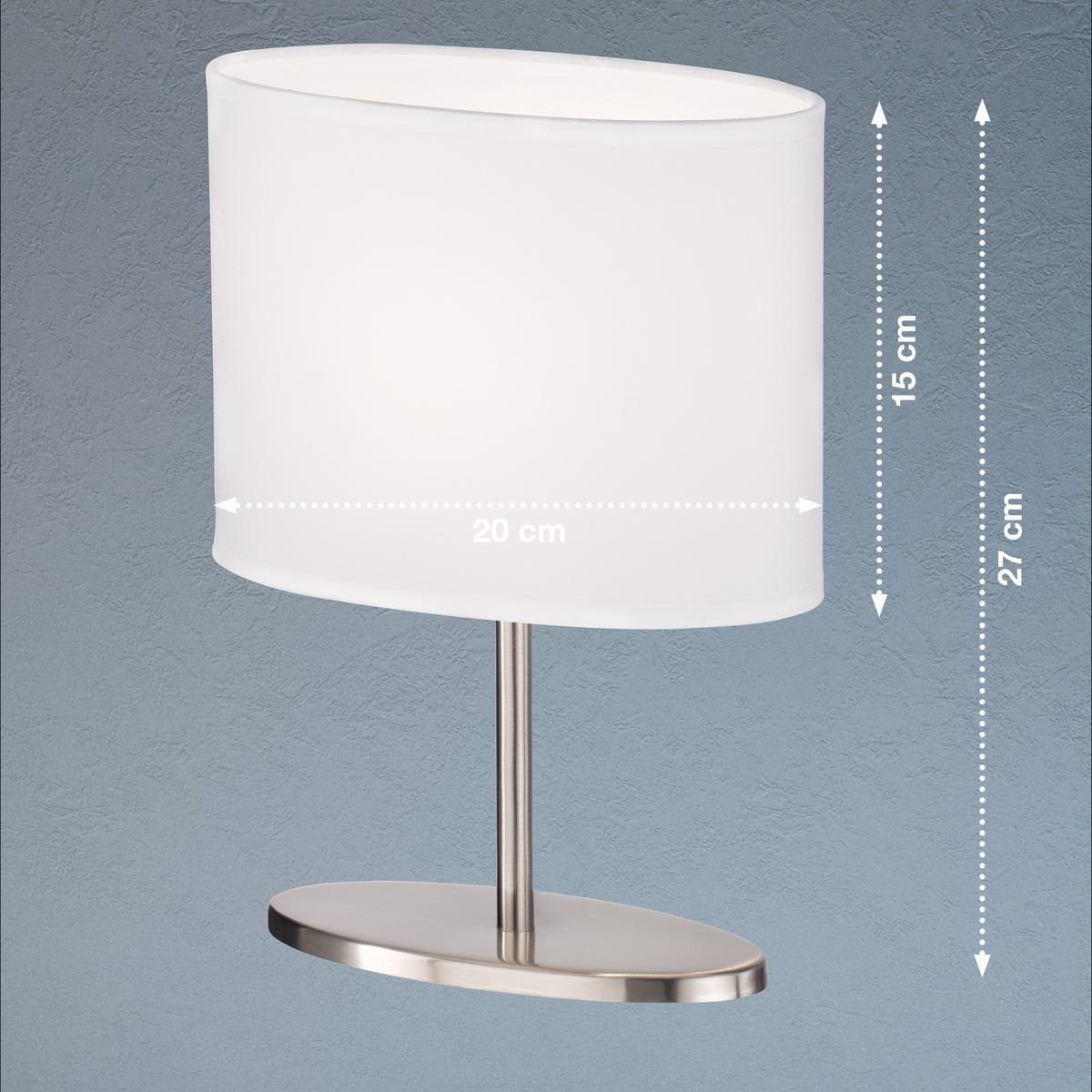 Lampen: Tischleuchte, Stoff, Oval, 27 cm Höhe – Neu (gemäss Beschreibung) aus Kreuzlingen von Smart-Light 3