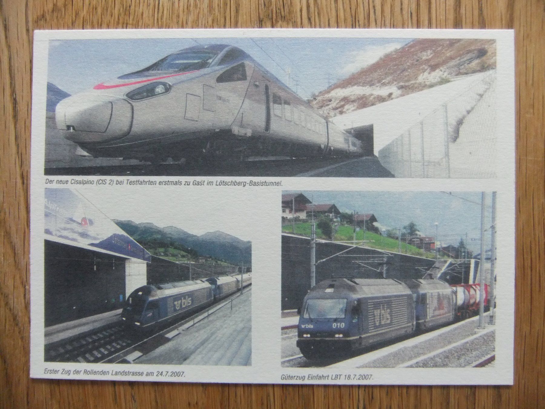 Cartes postales: BLS Lötschberg-Basistunnel 6.12.2007 – D'occasion à St. Niklaus VS par wunschlos54