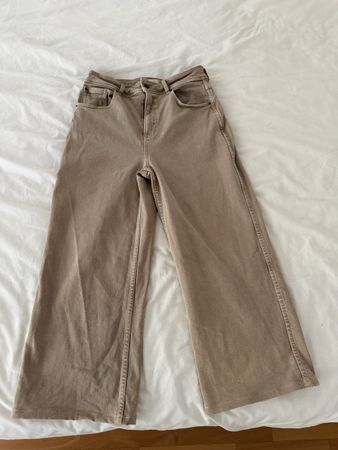 Sezane Crop jeans beige size 40