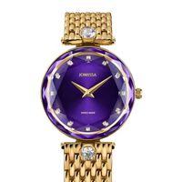 Damenuhr ®Jowissa Swissmade Gold Violett Edelstahl 5 Bar NEU