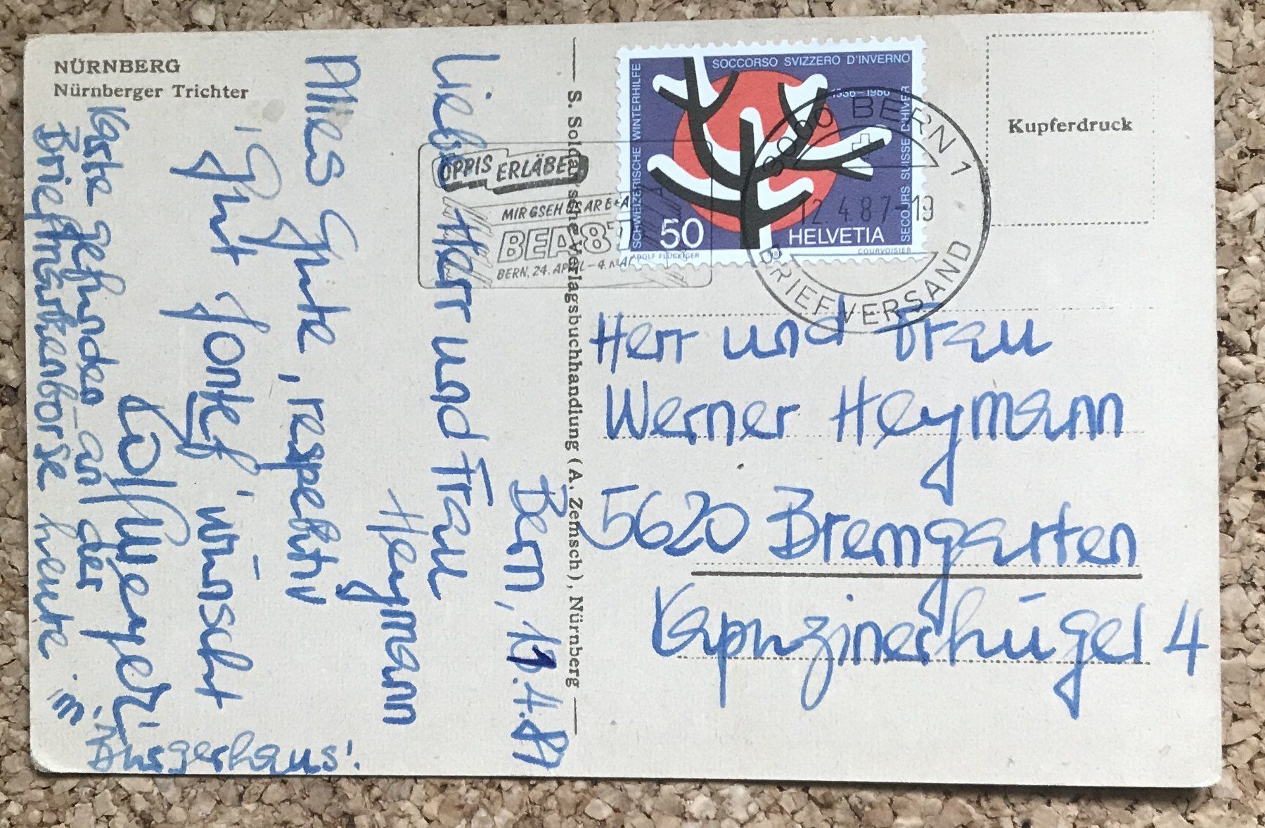 Cartoline postali: ANSICHTSKARTE – Usato da Ostermundigen venduto da Kari1937 1